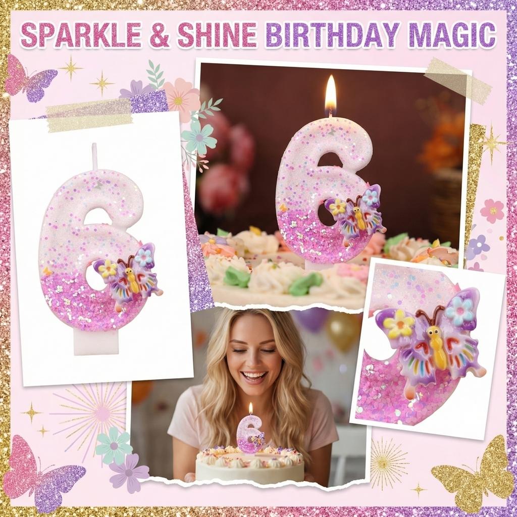 Fashion Cartoon Creative Birthday Candles Party Digital Candles