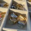 Uworld Unique Natural Stone Green Stainless Steel France Metal Golden  Ring Waterproof Charm Trendy Jewelry Women