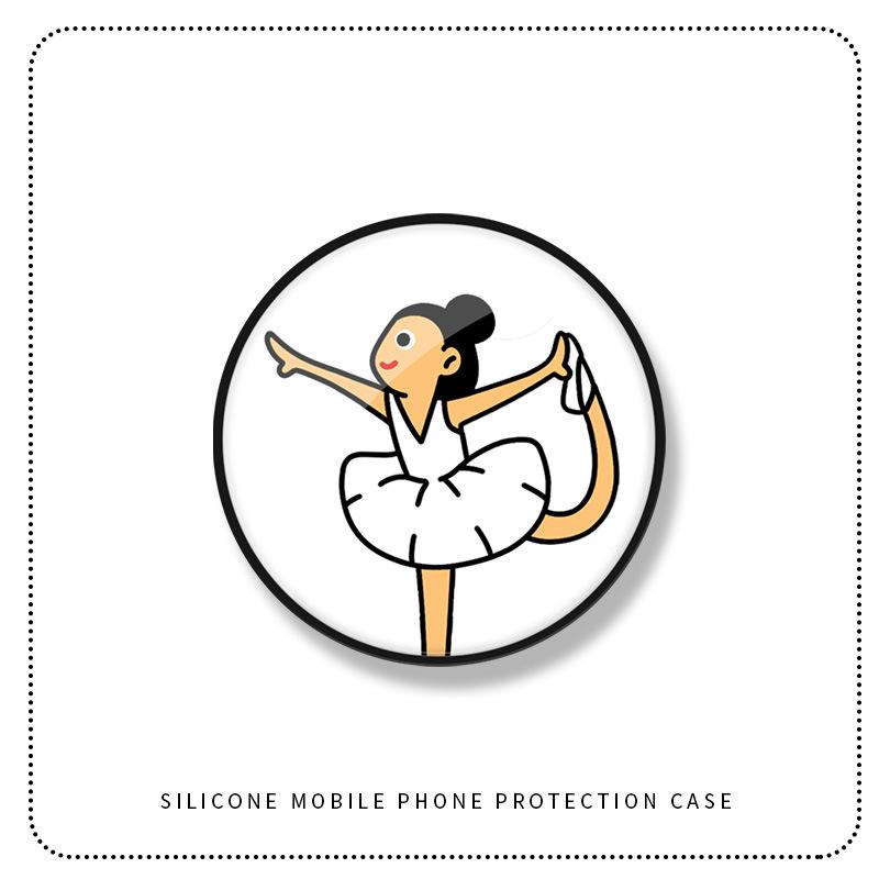 Multi-Use Desktop Car Stand: Creative Black Round Holder for Phones & Tablets