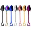New Long Handle Kitchen Ice Cream Stainless Steel Spoon Fork Shovel Shape