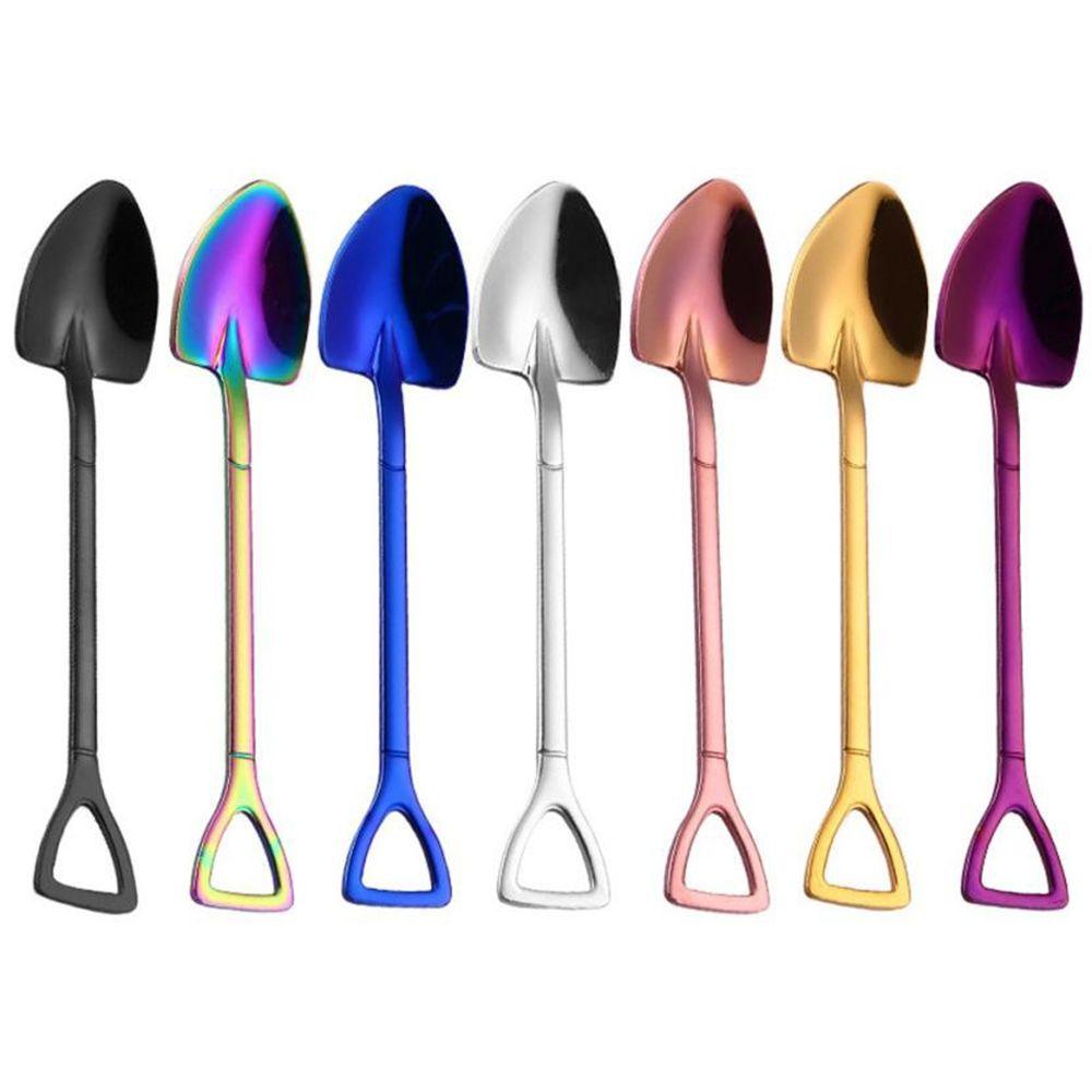 New Long Handle Kitchen Ice Cream Stainless Steel Spoon Fork Shovel Shape