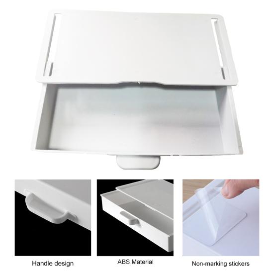 Skjult under skrivebordsskuff Selvklebende plastsminke Smykker Skrivebordsskuff for kjøkken