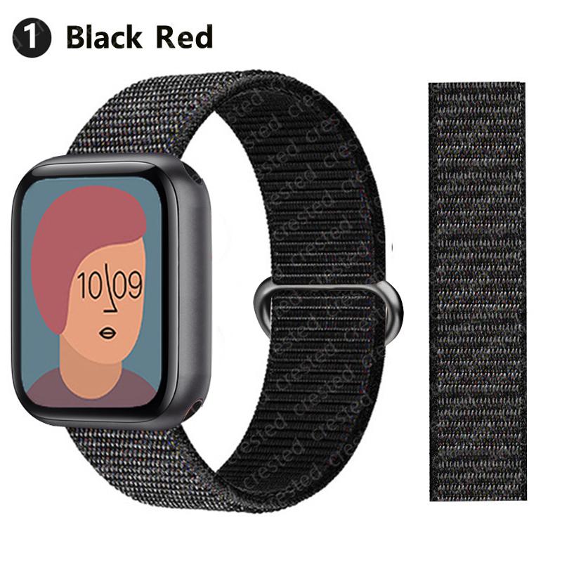 2pcs Straps For Apple Watch Band 44mm 40mm 45mm 46mm 42mm 49mm 41mm Nylon Loop Bracelet iwatch Series 10 9 8 7 6 5 3 se ultra 2