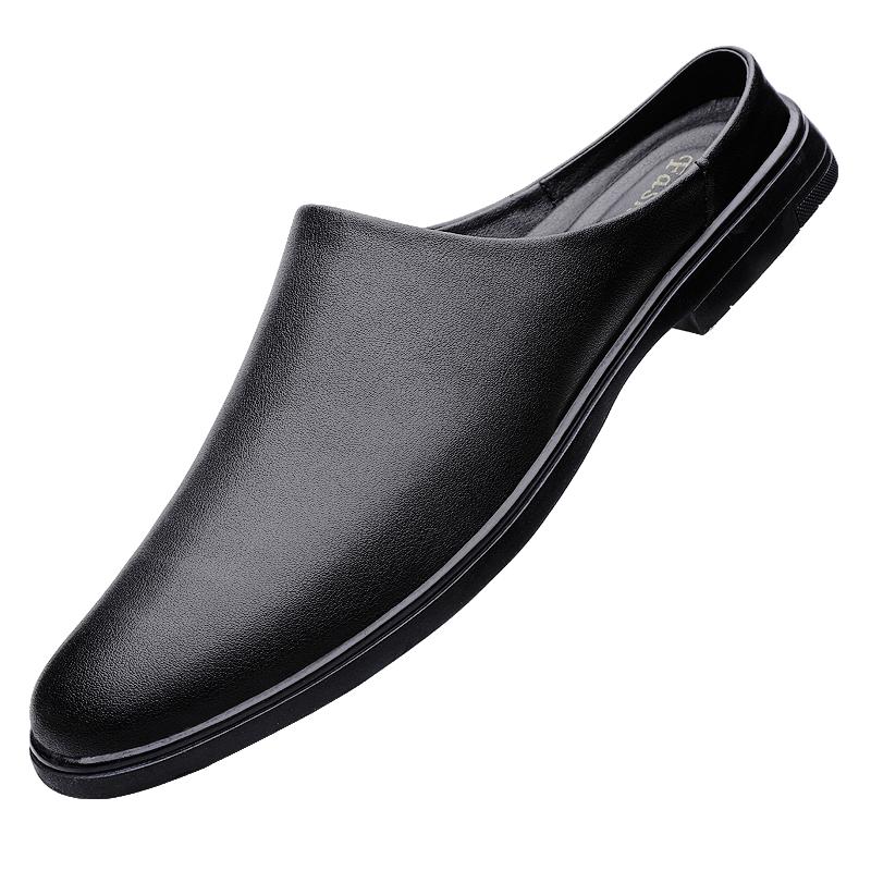 Fashion Summer Men's Flat Bottomed Loafers Anti Slip Soft Soles Lightweight Breathable Men's Slippers Park Walking Shoes Massage Soles