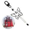Black Butterfly Bead Phone Charm Straps Keys Hanging Pendants Bag Decoration