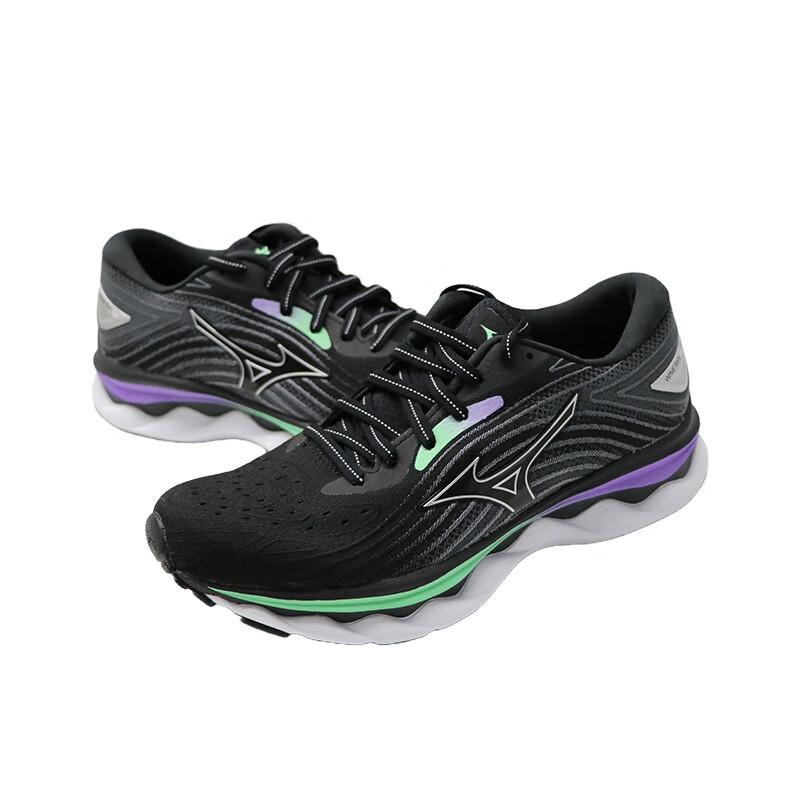 Mizuno Wave Sky 6 Trendy Comfortable Versatile Non-Slip Cushioning Durable Low-Top Running Shoes Women Sneaker Black J1GD220275