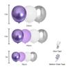 1set Purple Silver White Balloon Arch Kit Metallic Purple Sliver Balloons Garland For Wedding Engagement Birthday Party Decor