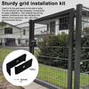 Completes Metal Grid Fence Fastener Set Includes 5 Brackets Screws Bolts For Outdoor Garden Installation