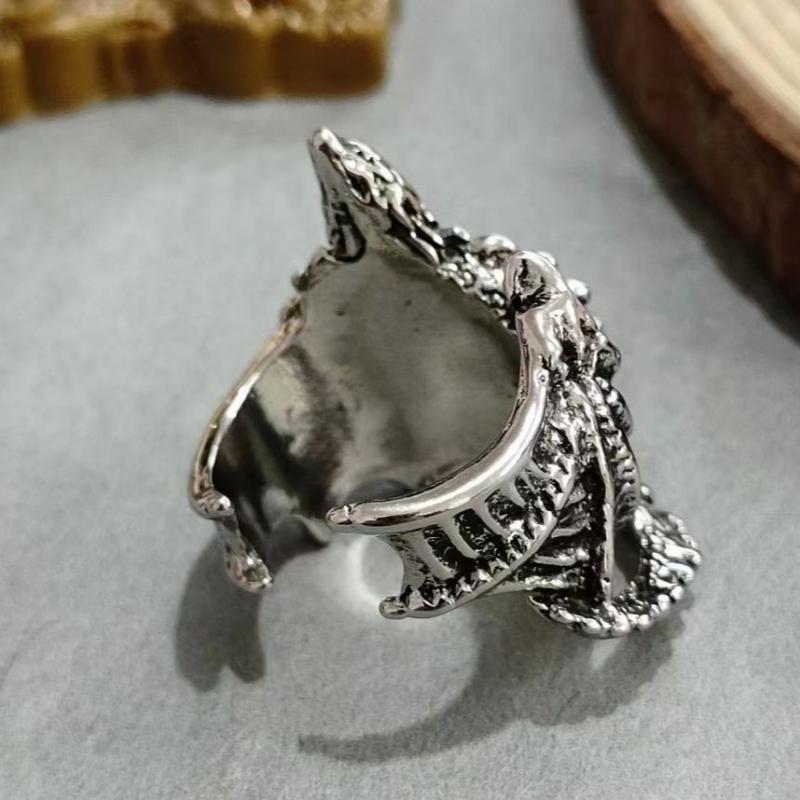 Game of Thrones Black Dragon Opening Rings for Women Men Retro Personality Hip Hop Rock Finger Jewelry Dragon Family Accessories