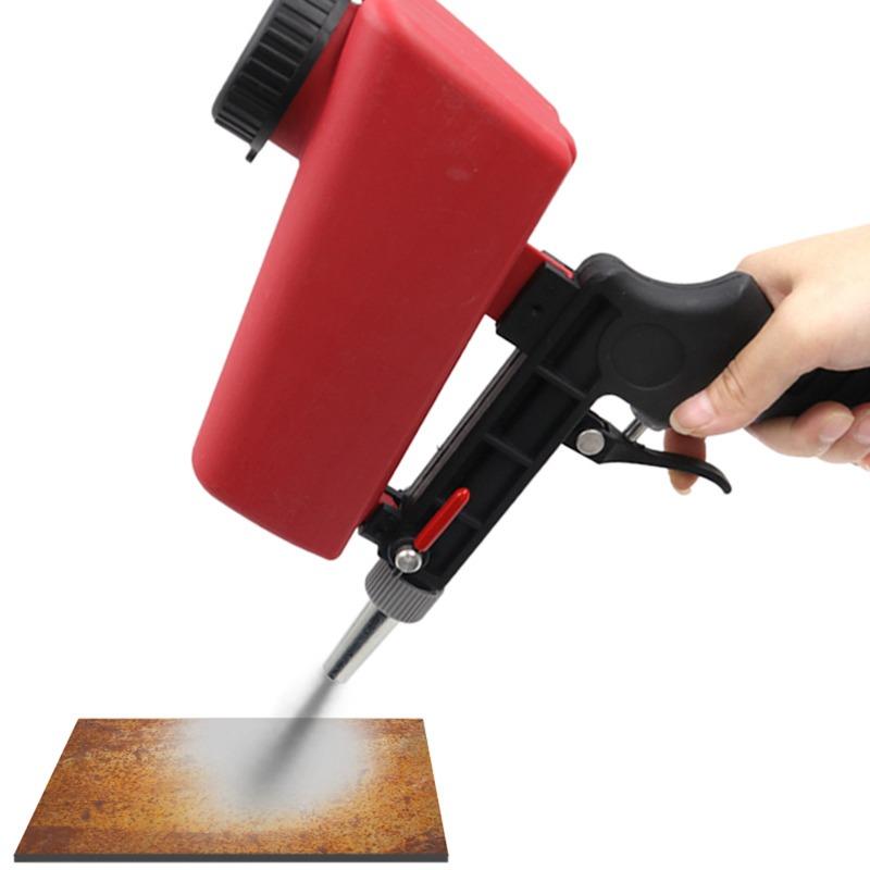 90psi Portable Gravity Sandblasting Gun Aluminium Pneumatic Sandblaster Spray Sand Removal Blasting Power Machine