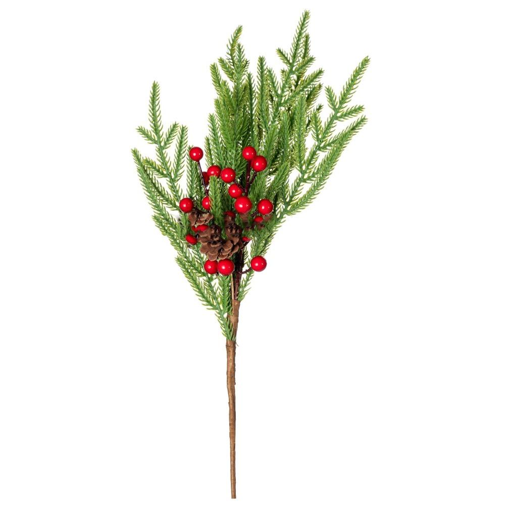Plastic Artificial Norfolk Pine Branches DIY Wreath Christmas Pine Stem Christmas