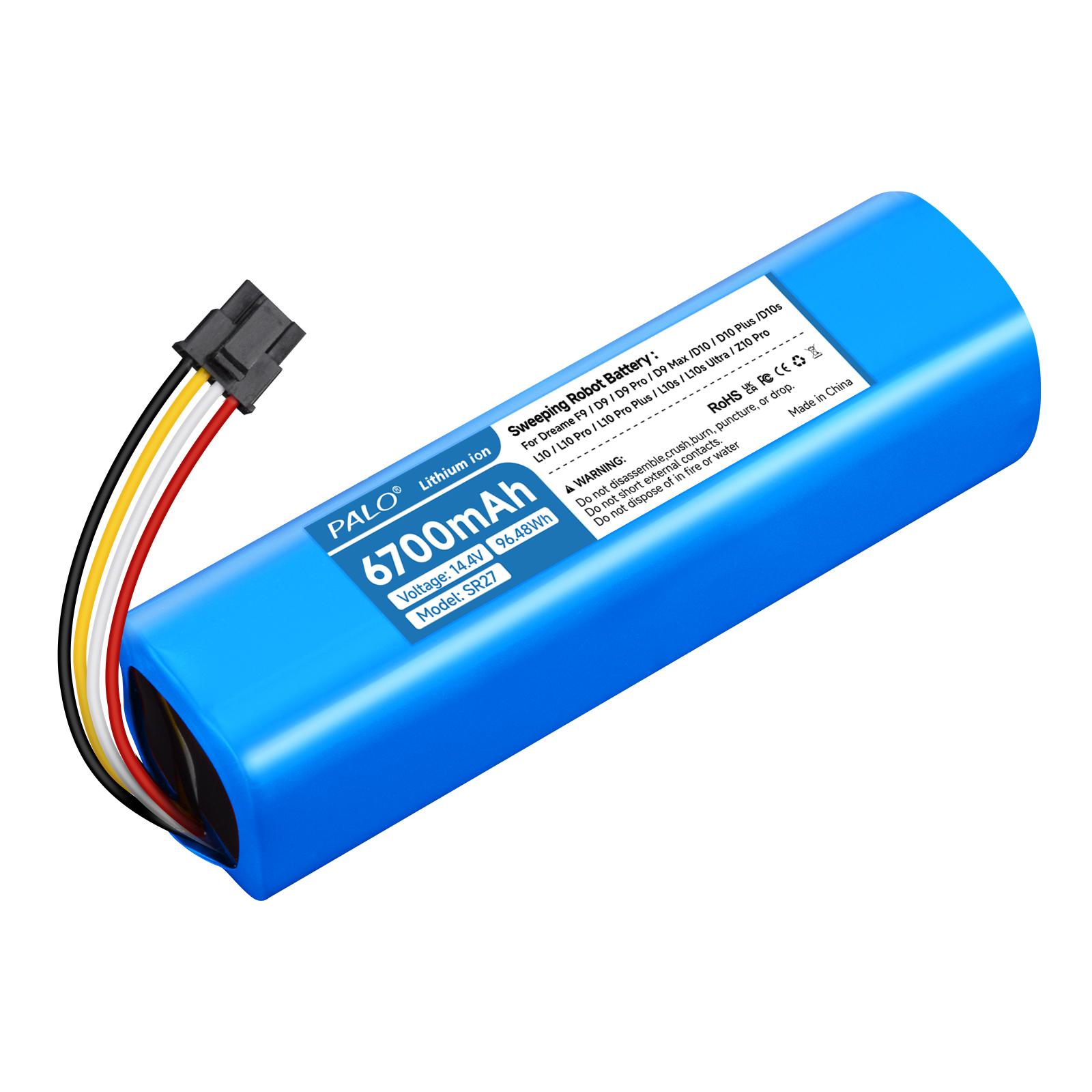 

Оригинальный аккумулятор PALO 14,4 В 6700 мАч для Dreame F9 D9 D10 D10S L10S L10 Pro RL55L RLS5 D9 pro D9 Max 1PCS battery
