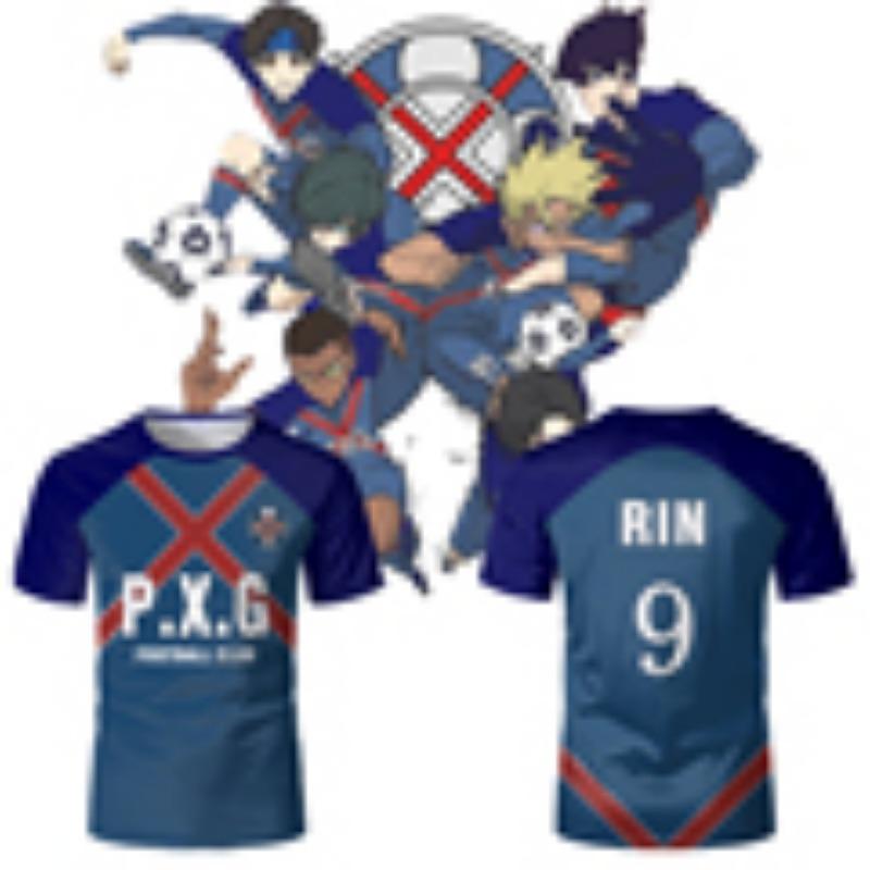 Anime Japonský Blue Lock Isagi Yoichi Fotbalový dres Tričko Cosplay Hyoma Chigiri Meguru Bachira Tričko Originální pánské oblečení