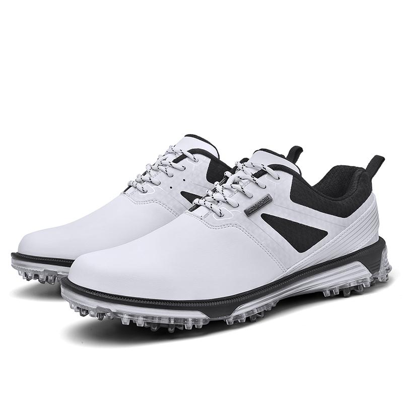 New Men's Golf Shoes Autumn/Winter Low Top Casual Sneakers Thick Base Spike Outdoor Sports Shoes Trendy Footwear