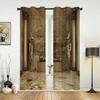 Egyptian Golden Brilliant Mausoleum Modern Window Curtains for Living Room Bedroom Curtain Blinds Drapes Door Curtains