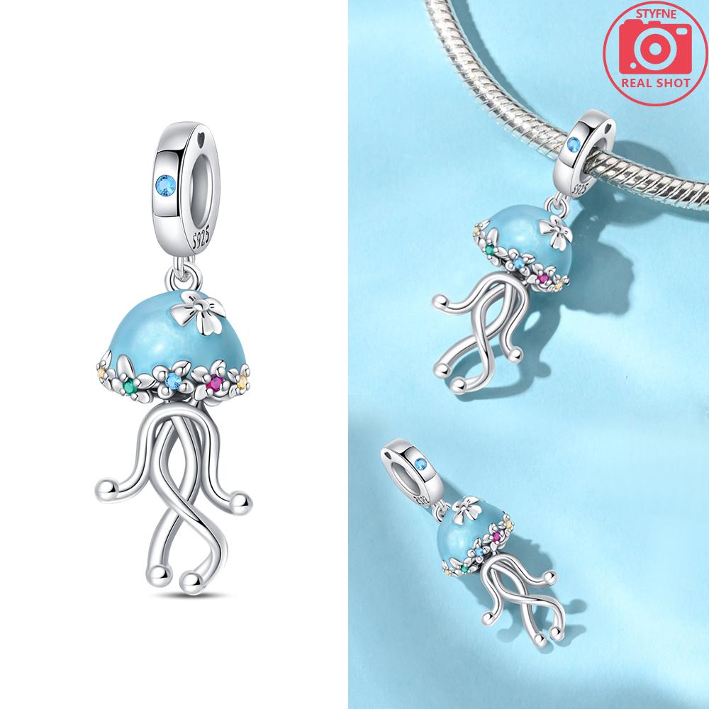 Copper Ocean World Series Sea Blue Turtle Starfish Crab Octopus Charms Bead Fit Bracelet Diy Jewelry Gift