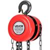 Hand Chain Hoist, 1 Ton Capacity, Manual Chain Block with Upgrade G70 Galvanized Chain, 3 M Lifting Height, Heavy Duty Pulley Hoist for Garage