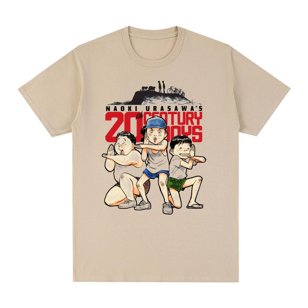 20th century boys naoki urasawa Vintage T-shirt Cotton Men T shirt New Tee Tshirt Womens Tops