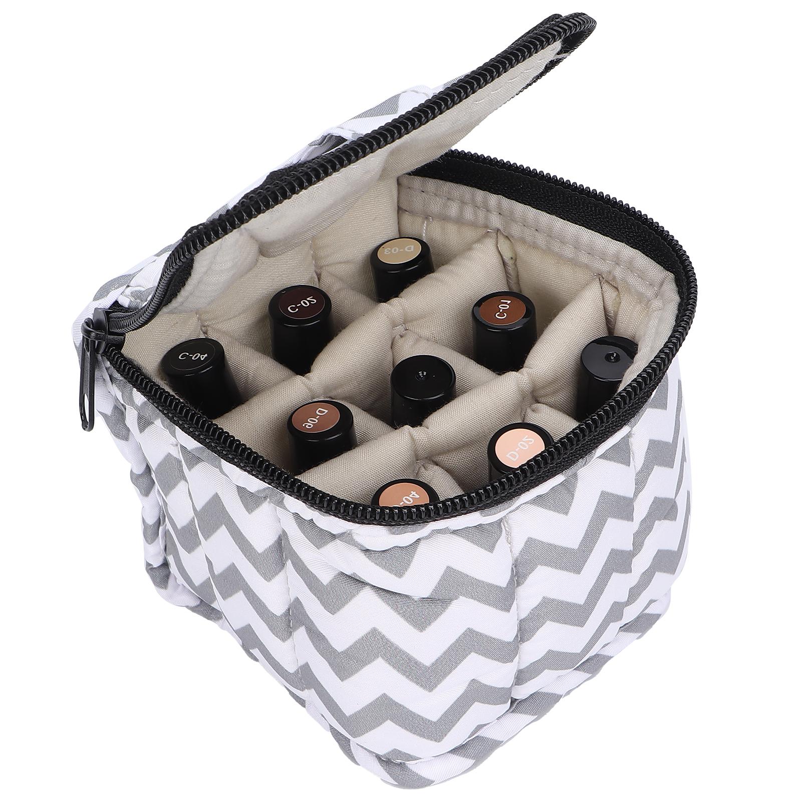 

Кейс для переноски лака для ногтей Сумка-органайзер для хранения лака для ногтей Вмещает 9 флаконов Инструмент для маникюра