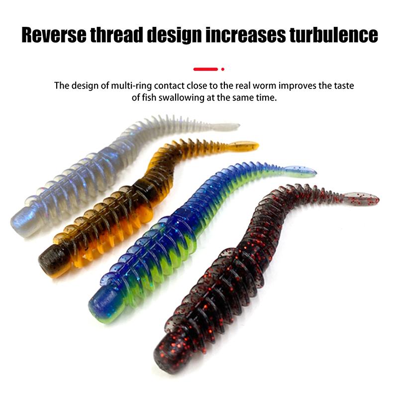 Supercontinent Worm Bait Soft Bait Tanta 5.5Cm Fishing Lures Smell With Salts Soft Silicone Fishing Lure