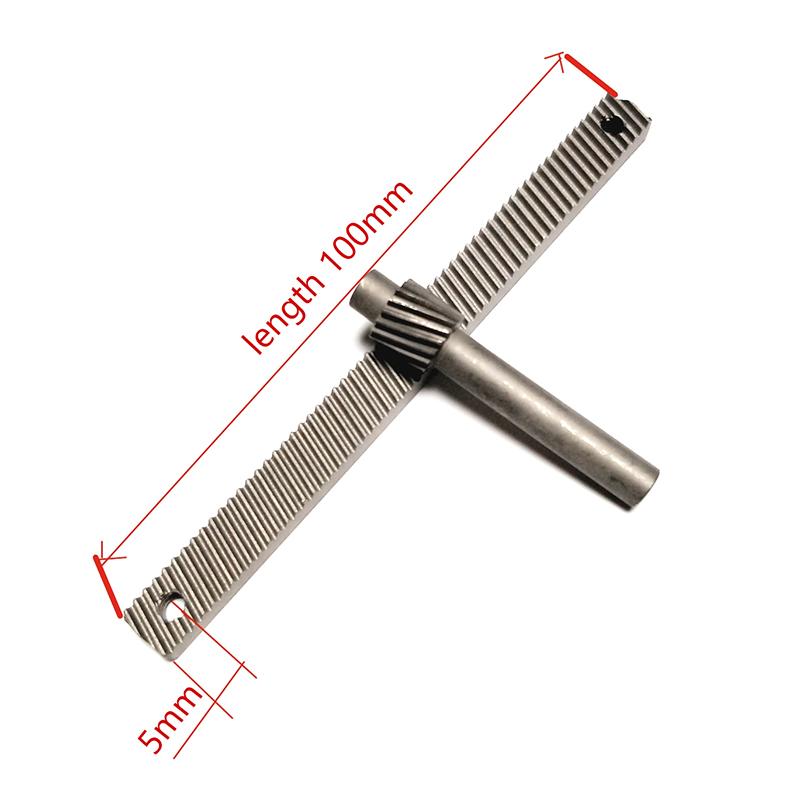 Cremallera de Ajuste de Precisión 0.5M 17D 100MM Cremallera Plataforma Deslizante Acero Engranaje Mesa Elevadora Herramienta