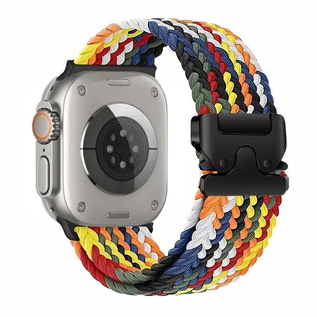 Braided Solo Loop Strap For Apple Watch Ultra 2 band 49mm 44mm 45mm 46mm 40mm 41mm 42mm Bracelet iWatch Series 10 9 SE 8 7 6 5 4
