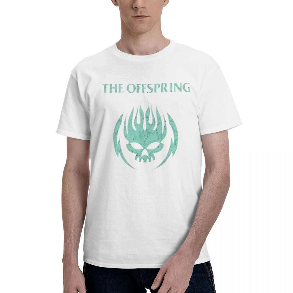 The Offspring Band Flame Skull 100 Cotton Casual Breathable Confortable Shirt Mens TShirts Funny Gift