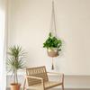 Hand Woven Hanging Planter Hat Shaped Plant Hanger Macrame Flower Pot Hanging Basket Plant