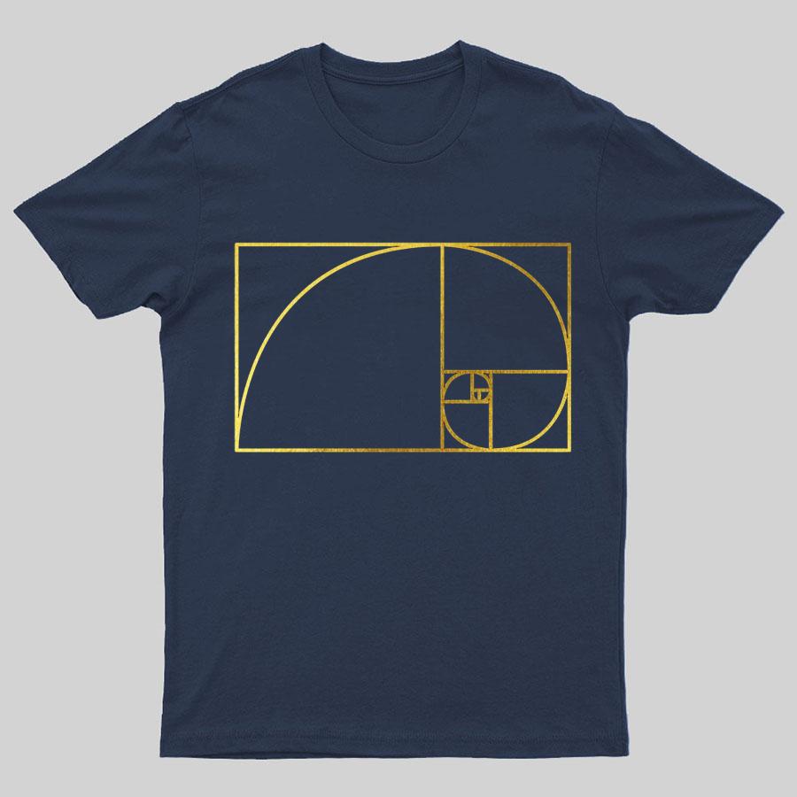 Fibonacci Spiral Geek Graphic T-Shirt