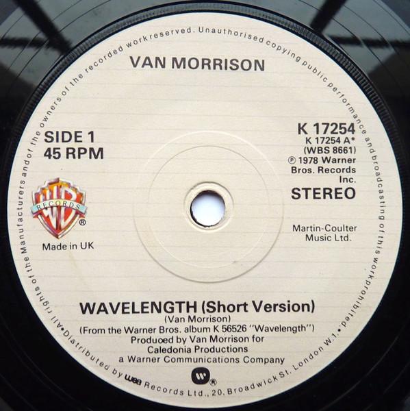 

7-дюймовая пластинка ВАН МОРРИСОН - Wavelength K17254 Warner Bros. Re 1978 UK Рок Б/У