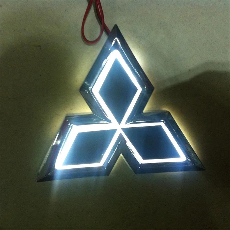 Autocolant Luminos LED 5D pentru Grila Frontală și Emblema Logo Spate pentru Mitsubishi ASX Ralliart Outlander Lancer Pajero Eclipse Galant
