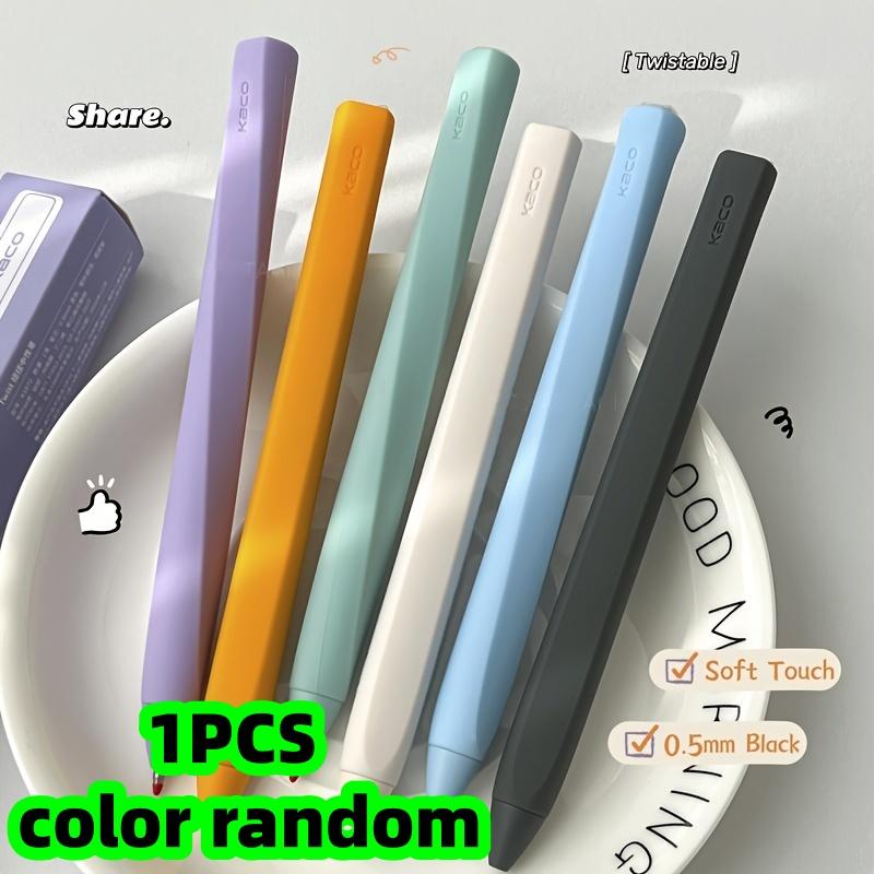

1 Piece of Gel Pen with Random Color, Twistable Design, Black Ink, Creative and Stylish Stationery, Quick-Drying and Smooth Writing, Indi