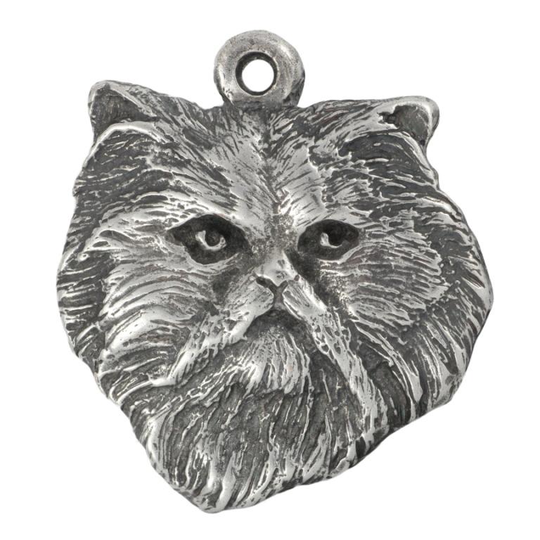 Perská kočka - postříbřená klíčenka, ozdoba na kabelku, přívěsek na batoh od Art-Dog