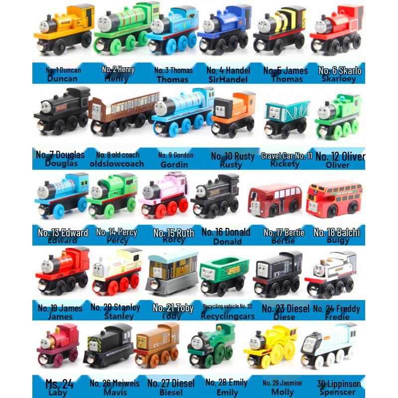 Magnetic Thomas the Tank Engine Wooden Train Set with Cake Party Decorations