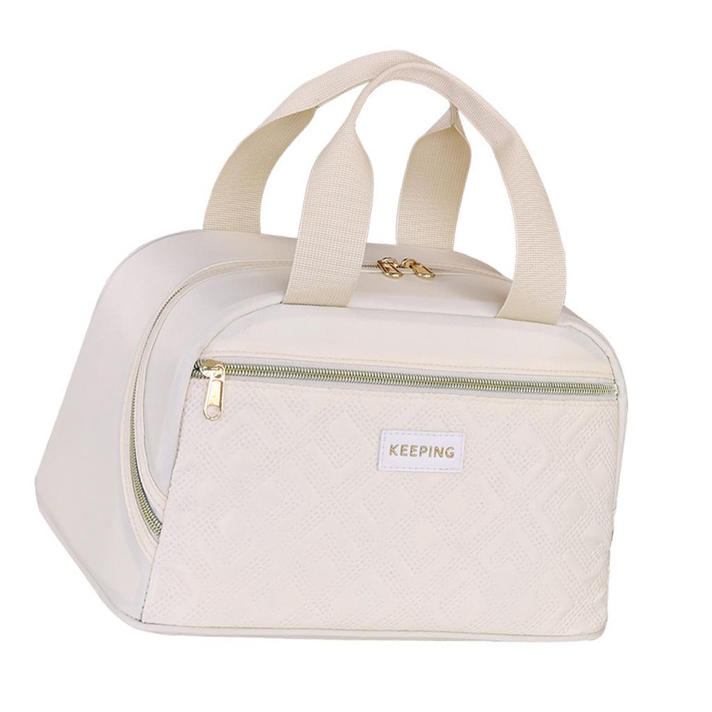 Large Capacity Insulated Lunch Bag Thermal Handbag For Work School Picnics Easy To Clean Lightweight Food Storage Bag