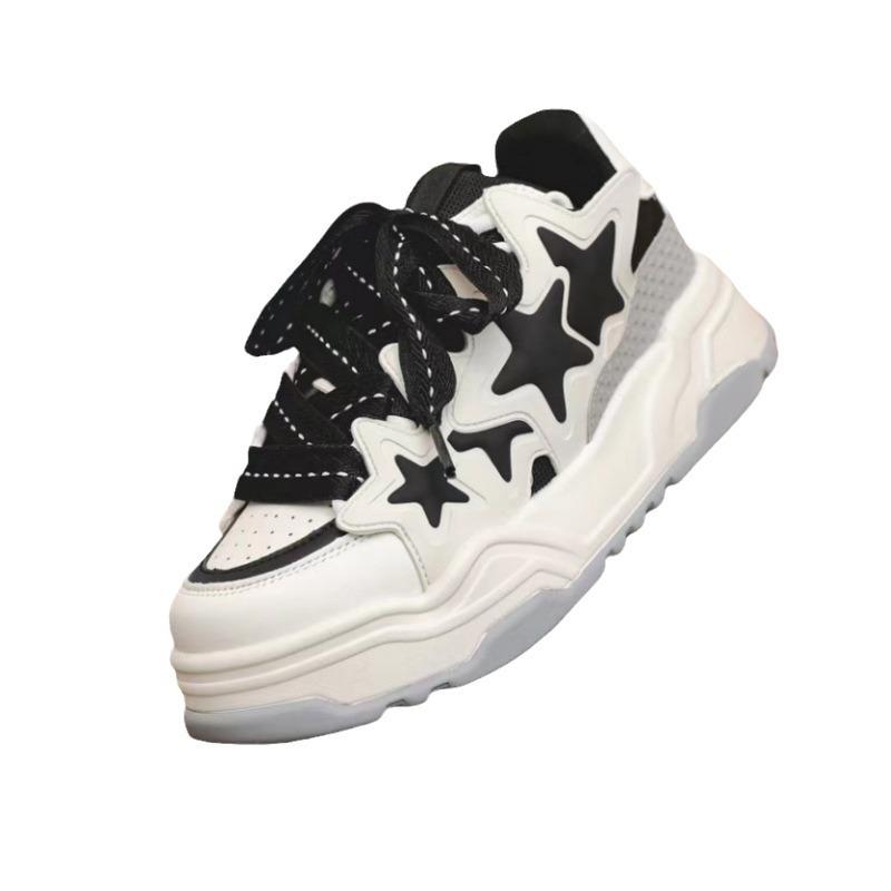 Korean version of male and female couples casual platform heightening board shoes trendy versatile students retro niche new bread sports shoes