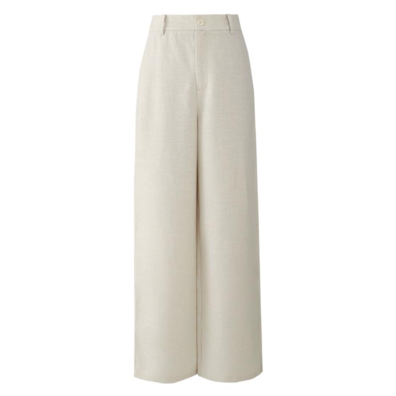 Narrow linen wide leg pants for women, loose and slimming, casual floor length pants for women, straight leg pants
