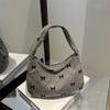 Corduroy Rhombus Bow Underarm Bag 2025 New Shoulder Bag Niche High Value Versatile Hand Bag
