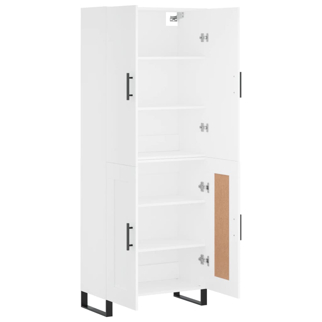 Highboard White 69.5 x 34 x 180 cm Particleboard