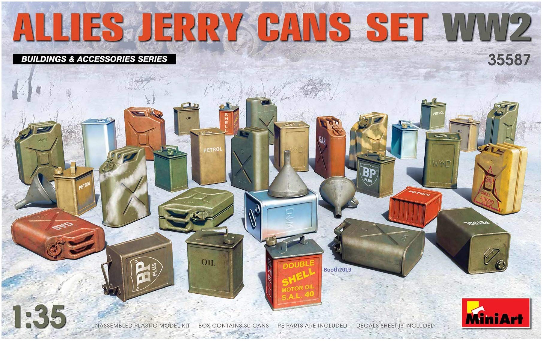 

Miniart WWII Allied Jerry Can Set Plastic Model MA35587 1/35