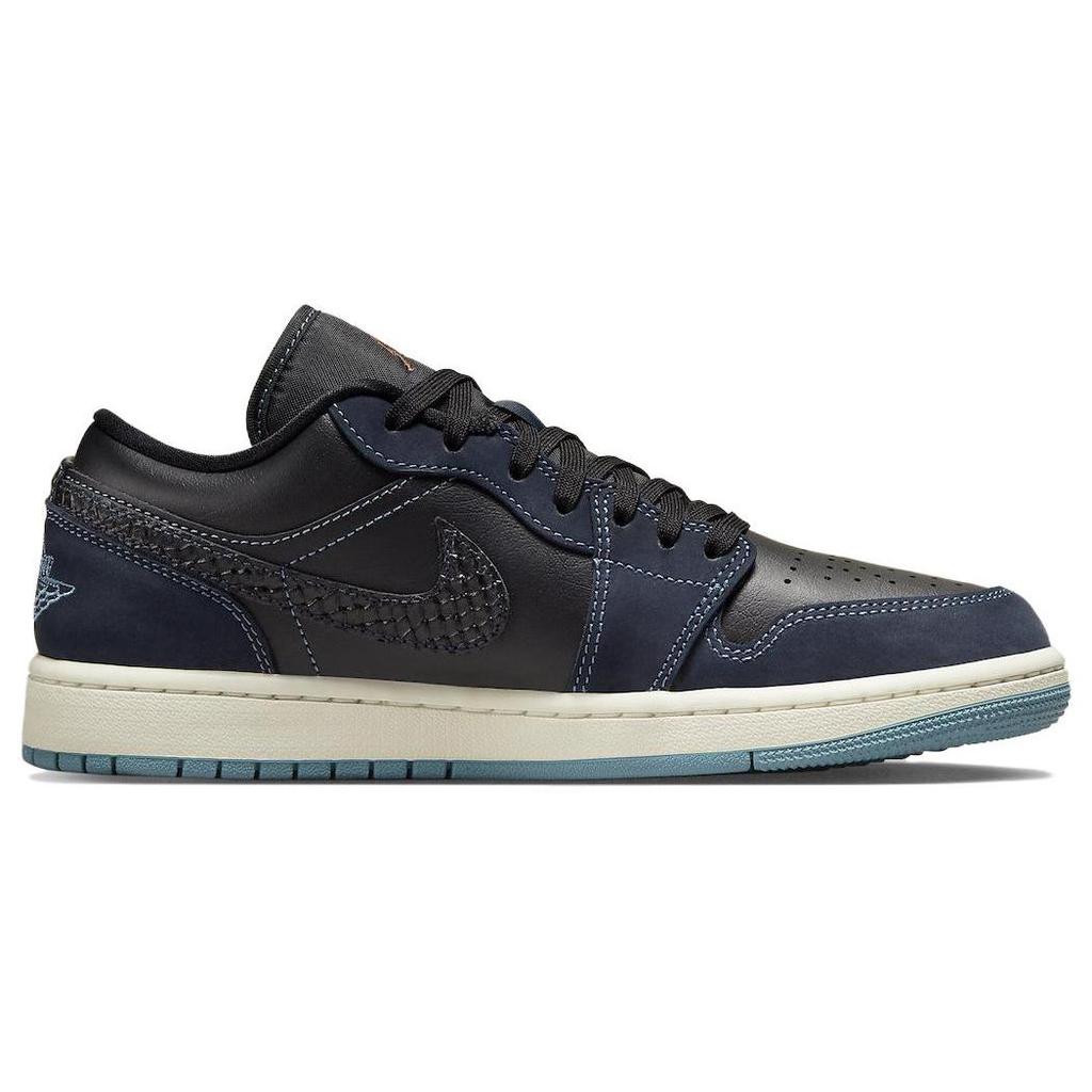 Jordan 1 Low SE Black Dark Obsidian Snakeskin Women's FJ5478-010
