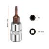 3/5pcs T8 T10 T15 T20 T25 T27 T30 T40 Torx Bit Socket 1/4" Square Drive Star 6 Point S2 & CR-V Steel Socket Ratchet Wrench Bits