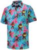 Summer Essential! Fun Tropical Print Short Sleeve Polo, Casual