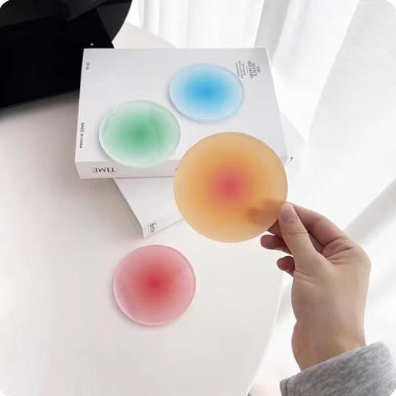 Gradient Colour Non-slip Acrylic Coasters Photo Props Bar Cafe Desktop Decorations Mug Cup Mat