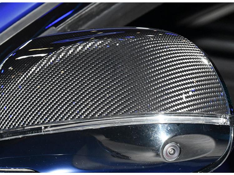 Dry Carbon Fiber Rearview Mirror Shell Set for BMW X3/X4/X5/X6/X7 – Four-Piece Kit