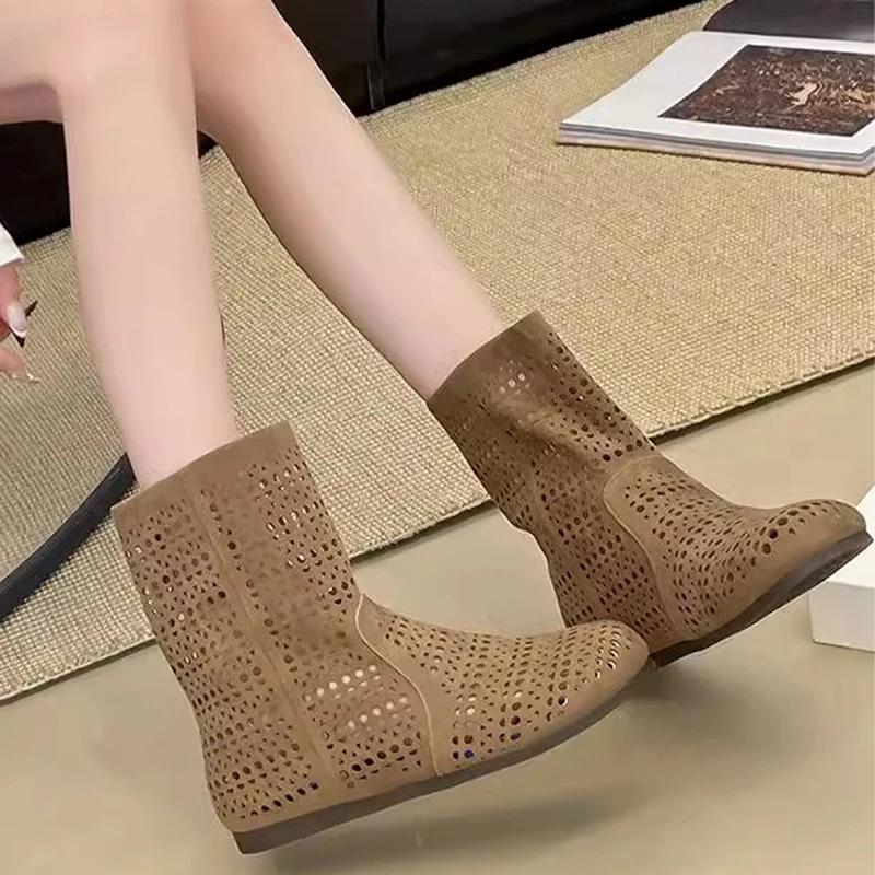 Fashion Women Flats Shoes Ankle Designer Sandals New Summer Woman Sport Shoes 2025 Fashion Cool Boots Dress Breathable
