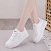 2024 Spring Korean Style Women's Thick Sole Platform White Shoes - Trendy, Breathable, Height-Increasing Casual Shoes for Students