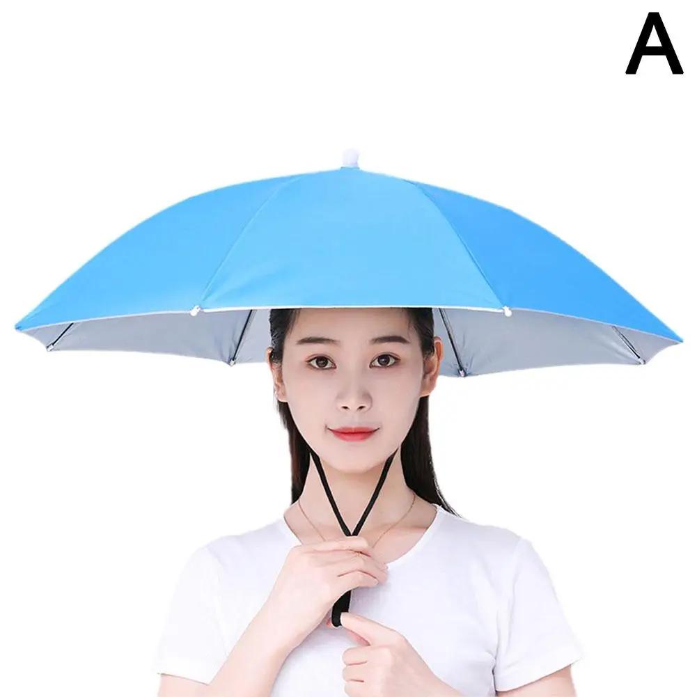 Foldable Outdoor Umbrella Hat Women Men Fishing Headwear Sun Cap Camping Fishing Headwear Cap Beach Head Hats