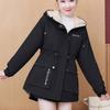 Winter Locker Kapuzen Dick Gefütterte Parkas Warmer Lässiger Trenchcoat Koreanischer Mittellanger Mantel Windjacke Schneejacken Oberbekleidung