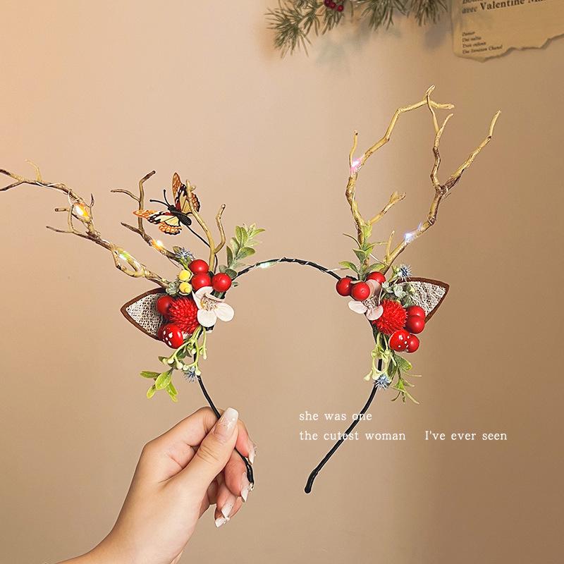 Women's Christmas Plush Hat Headband Hair Accessories